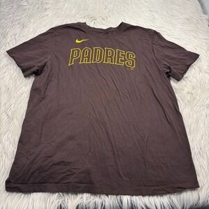 Nike Men's XL Brown San Diego Padres H.S. Kim Tee Shirt MLB Baseball